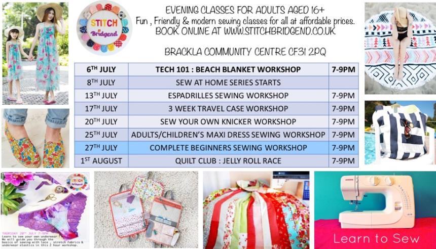 stitch bridgend spring term classes and workshops sewing